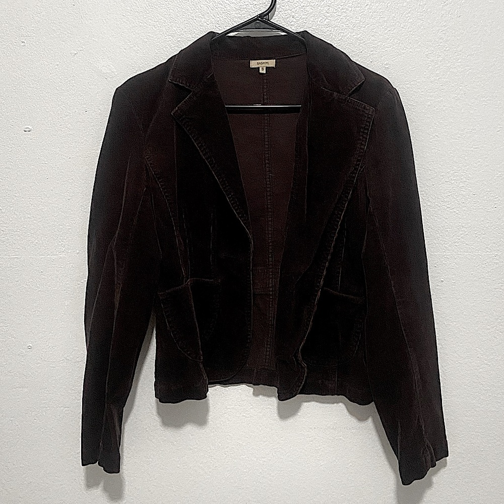 Early 2000s Fitted Brown Corduroy Jacket 🤎